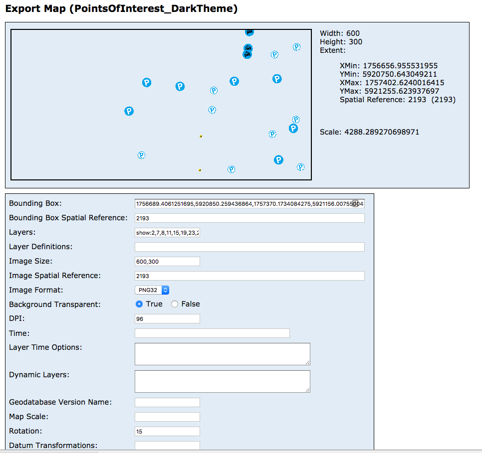 Sample MapServer export